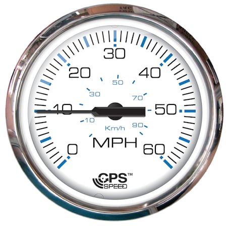 Faria 33839 GPS Speedometer - Chesapeake White, Stainless Steel